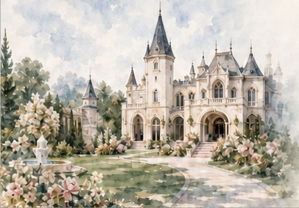 ภาพสถานที่จัดงานสไตล์สวนและปราสาท